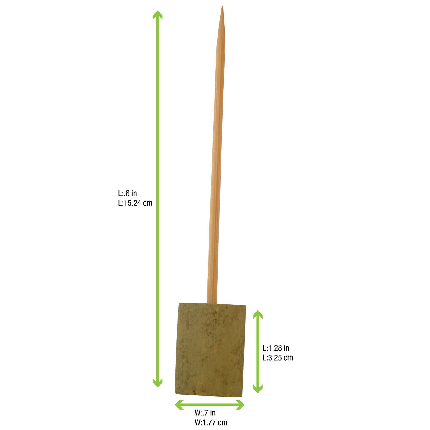 Single Prong Bamboo Skewer with Block End