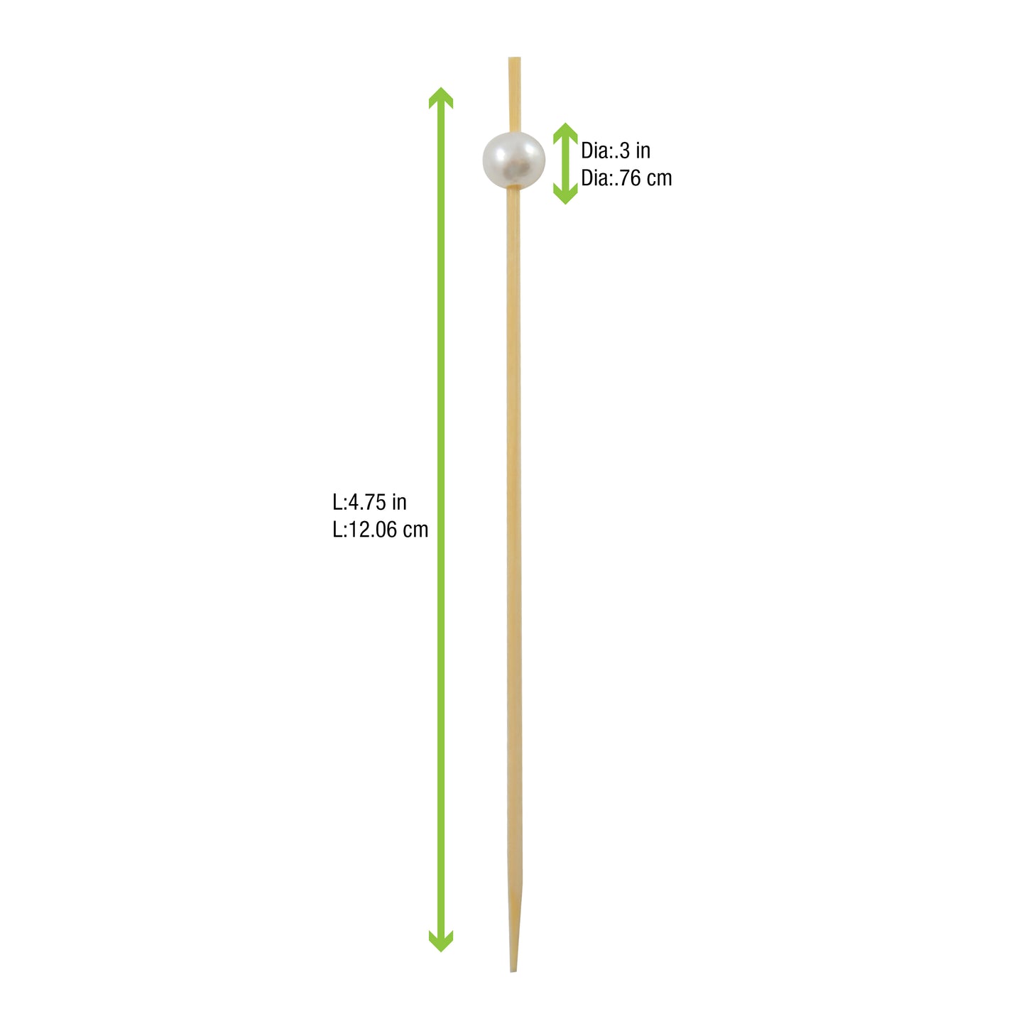 Bamboo Pick with While Pearl