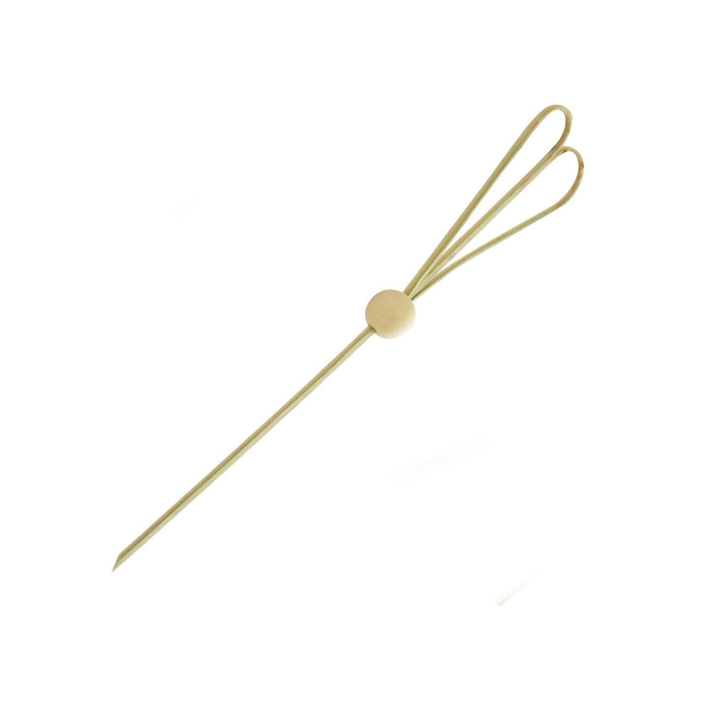 The Heart Bamboo Pick with Ball Natural Wood Ball