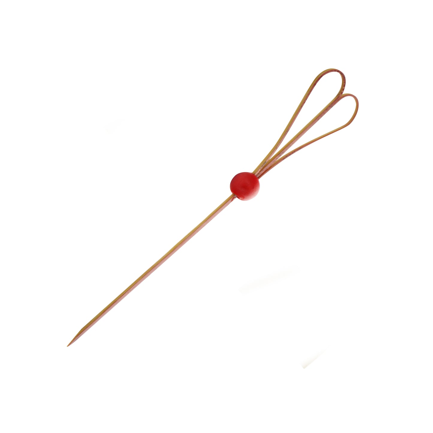 The Heart Bamboo Pick with Ball Red Ball