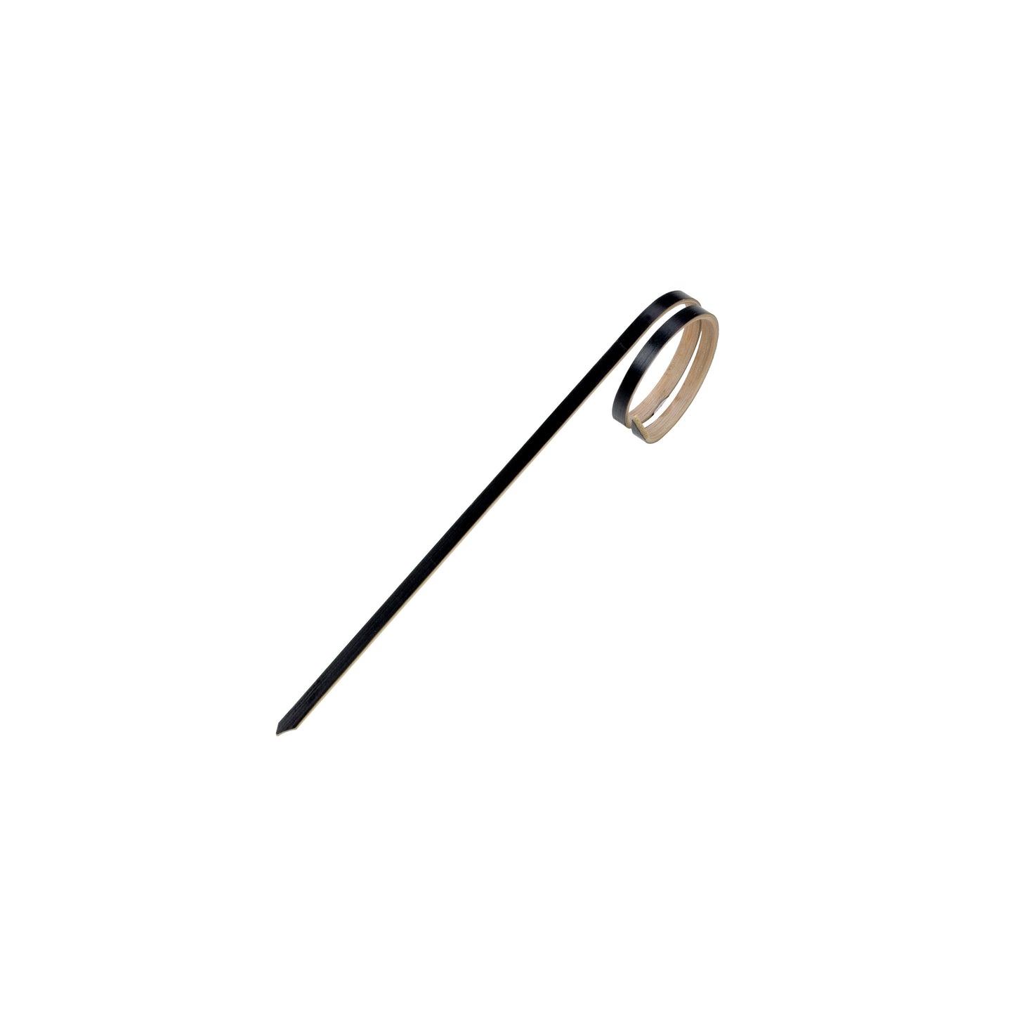 Rond Black Bamboo Skewer with Side Twist