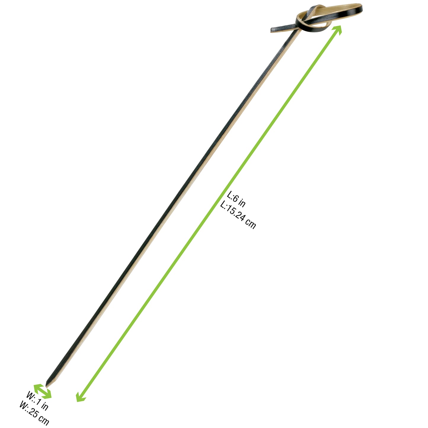 Black Looped Bamboo Skewer