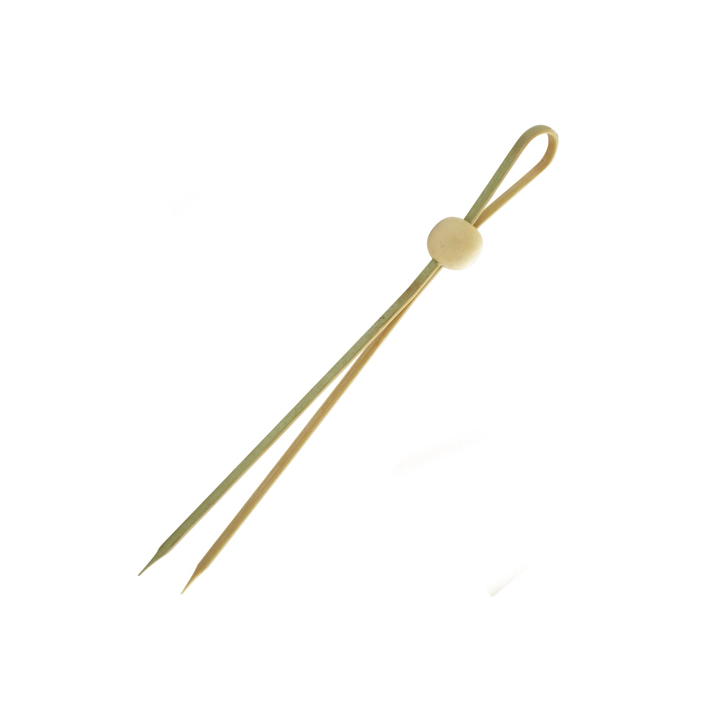Bamboo Double Pick with Natural Adjustable Ball