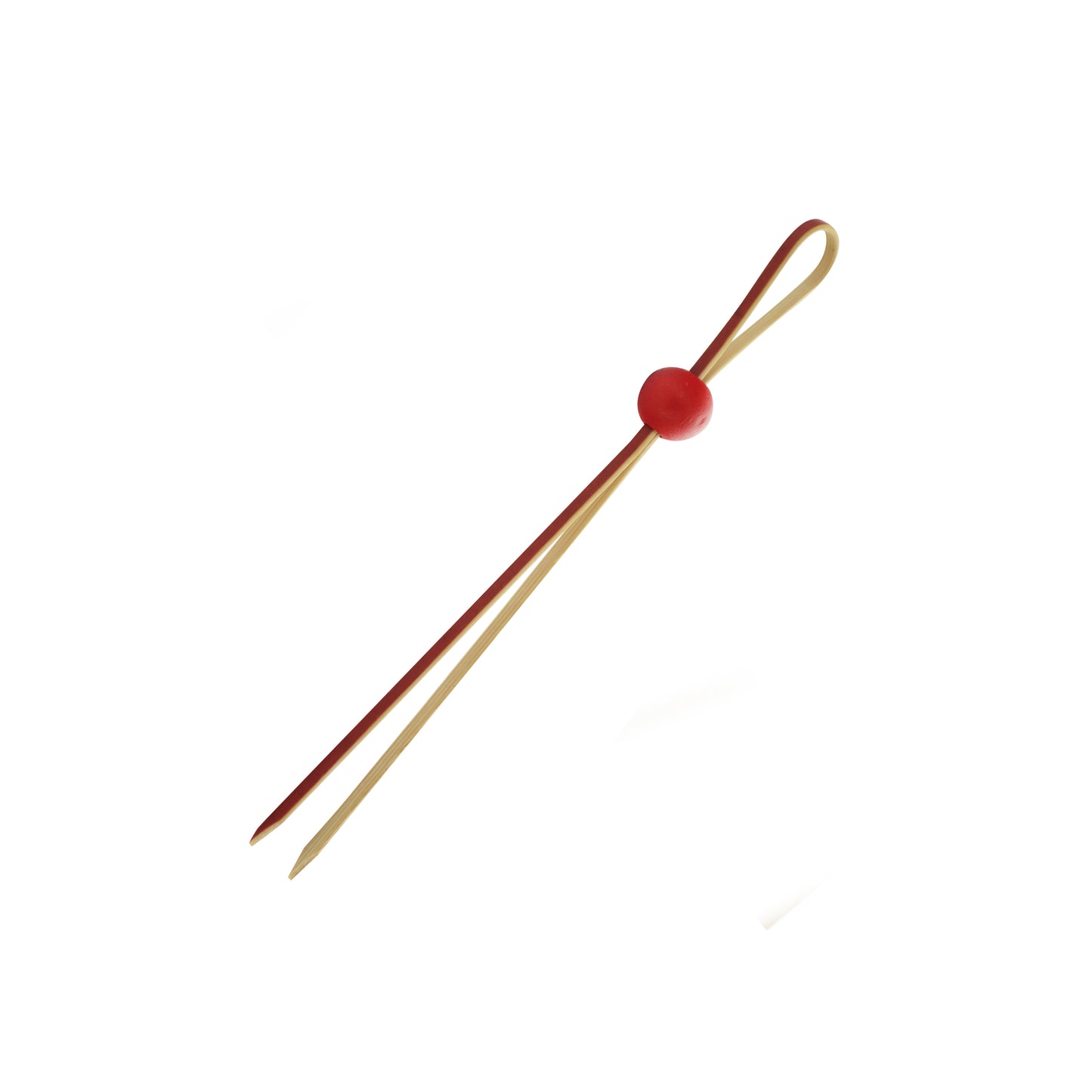 Bamboo Double Pick with Red Adjustable Ball