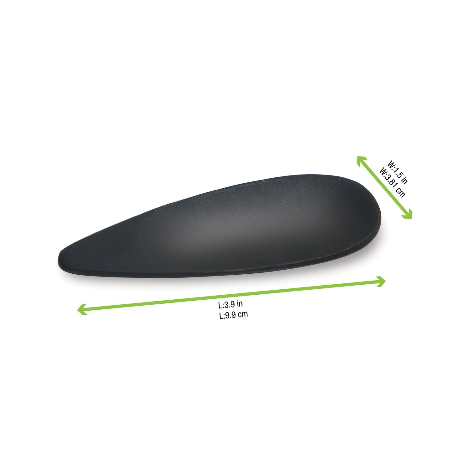 Black Bamboo Tear Shaped Tasting Spoon