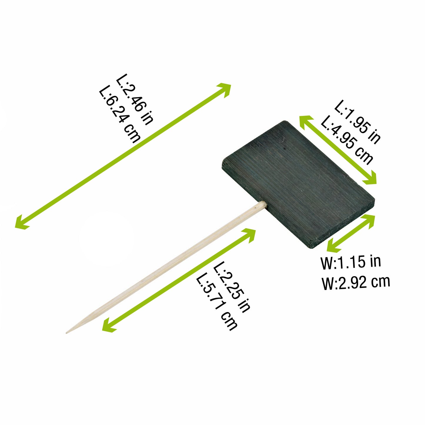 Bamboo Pick with Black Slate End
