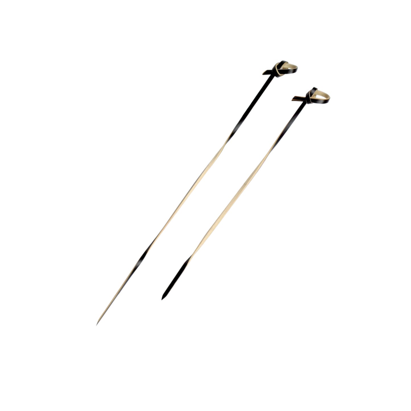 Black Bamboo Looped Skewer with Twisted Stem