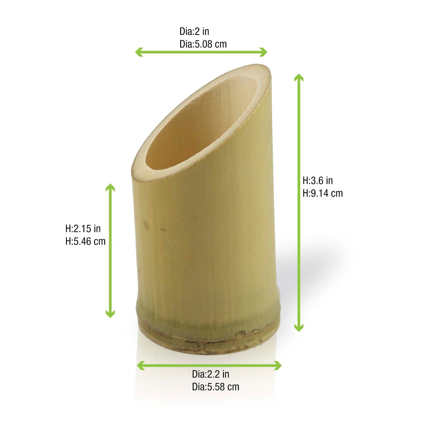 Oblique Cut Bamboo Tube