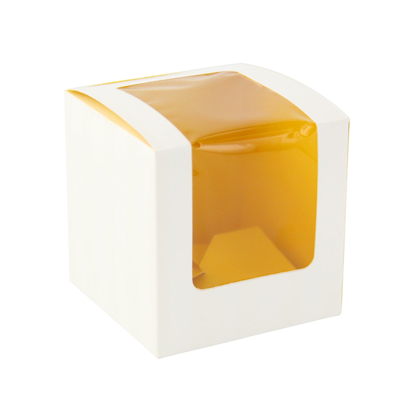 Yellow Cupcake Box with Window (1 Piece)