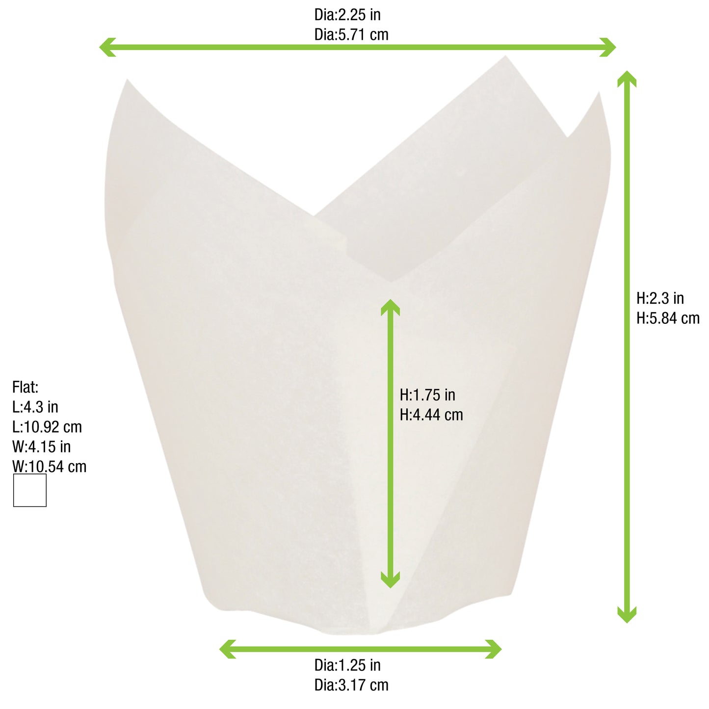 Tulip White Silicone Baking Cup