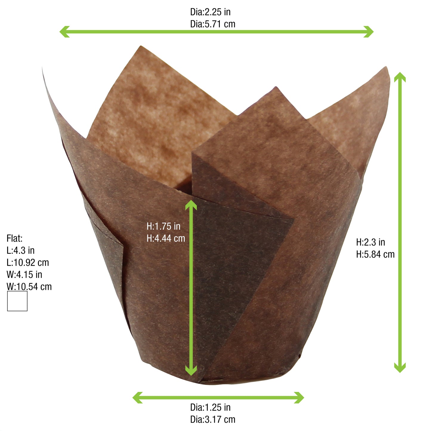 Tulip Dark Brown Silicone Baking Cup
