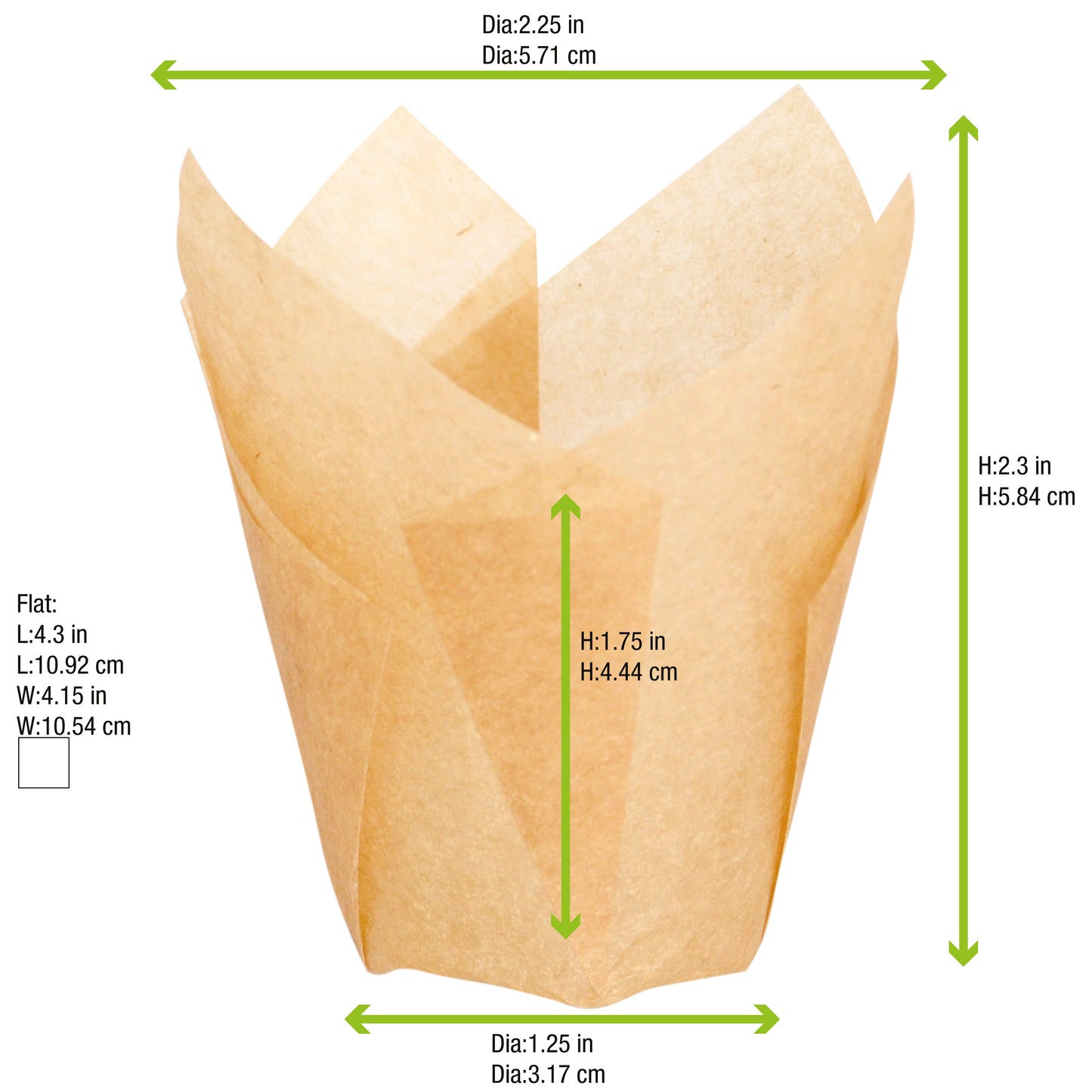 Tulip Golden Brown Silicone Baking Cup
