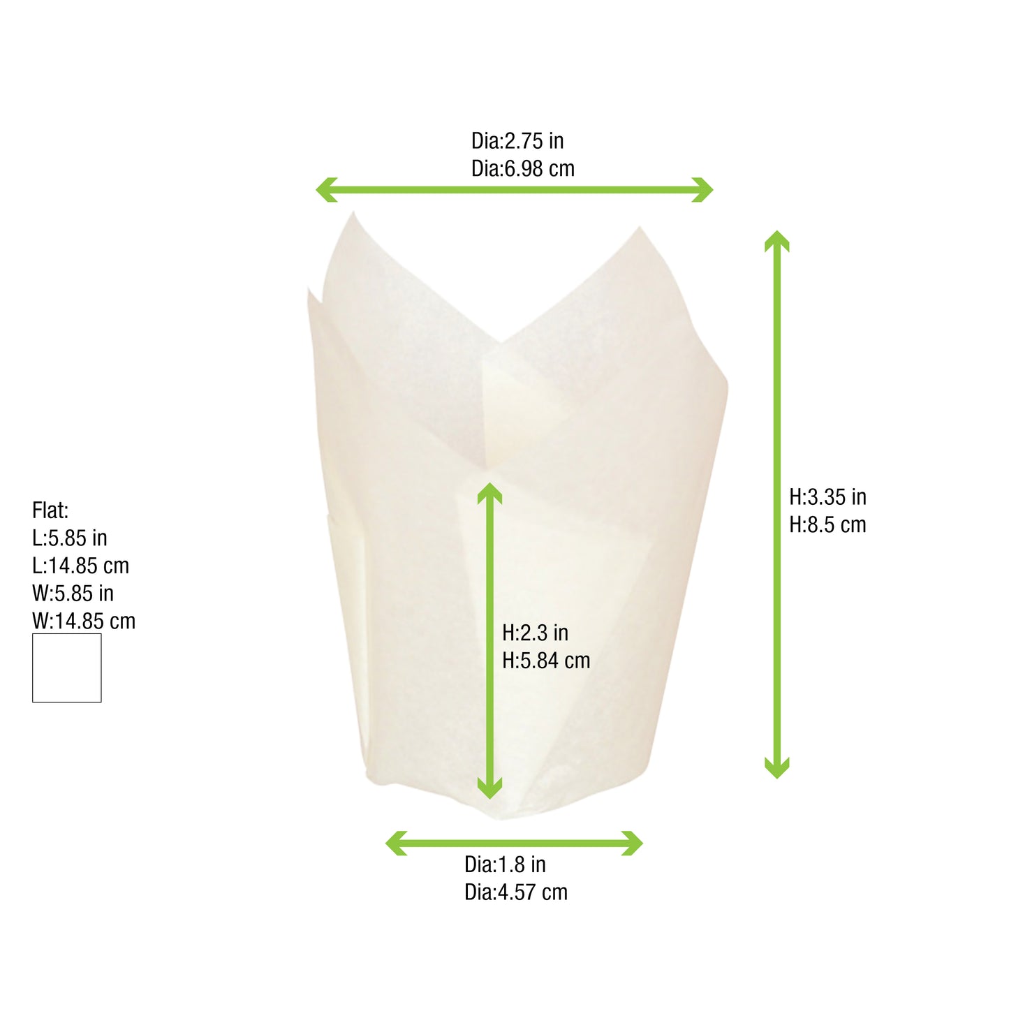 Tulip White Silicone Baking Cup