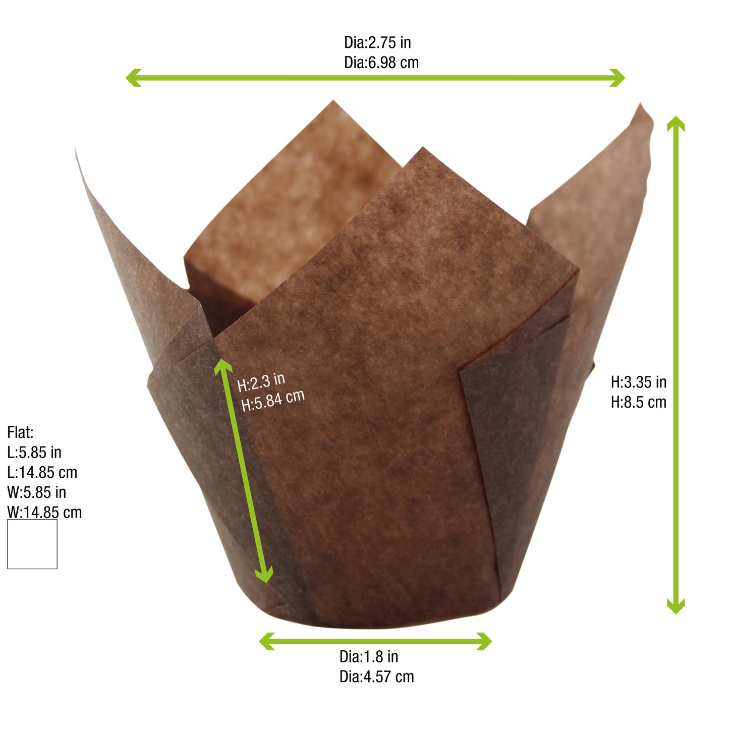 Tulip Dark Brown Silicone Baking Cup
