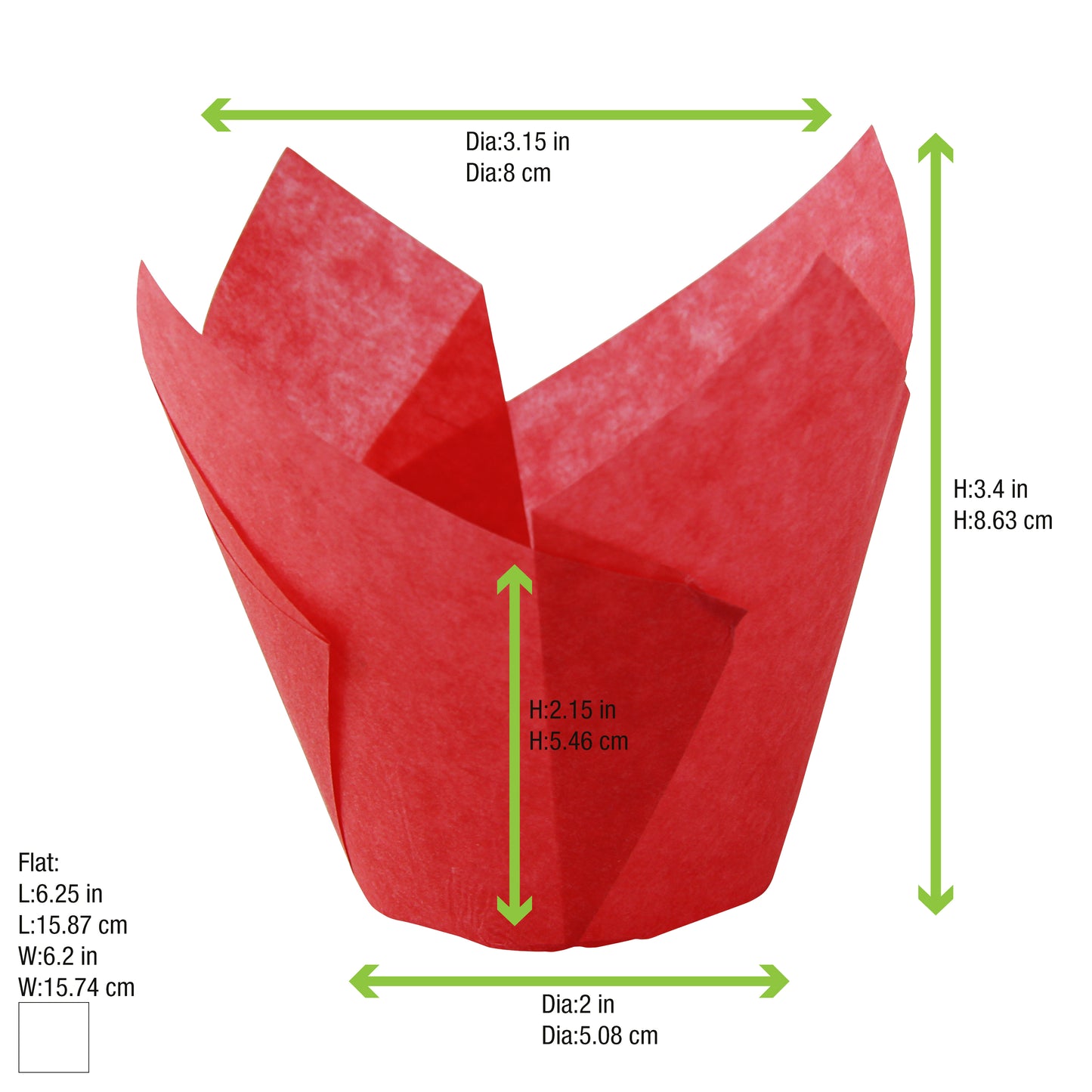 Tulip Red Silicone Baking Cup