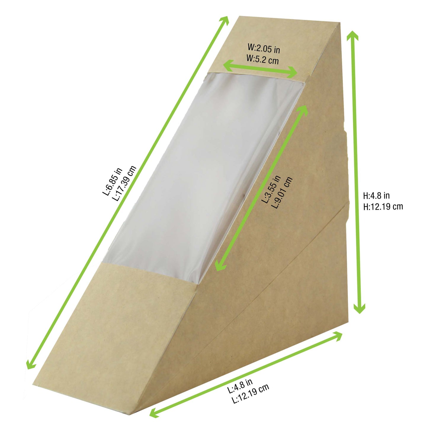 Kraft Double Sandwich Box with PET Window