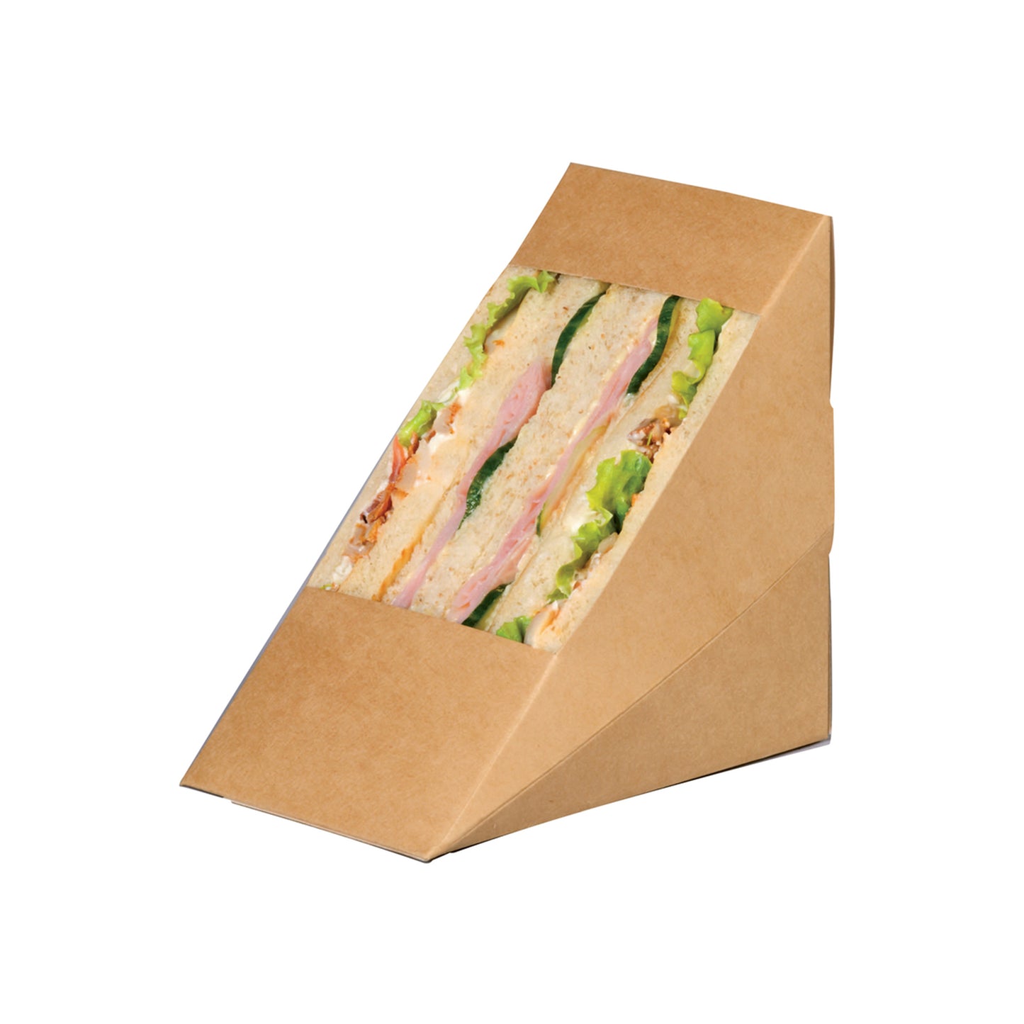 Kraft XL Triple Sandwich Box with PET Window