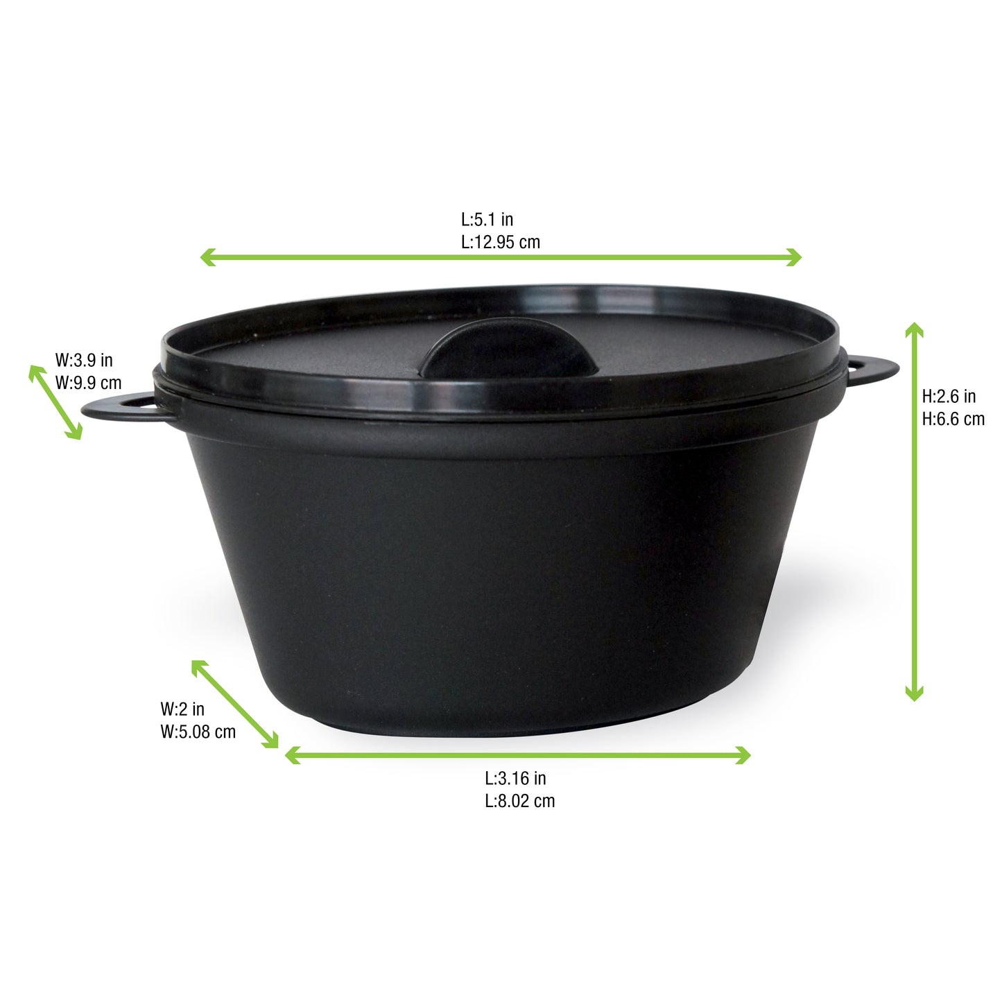 Small Black Casserole Dish with Lid