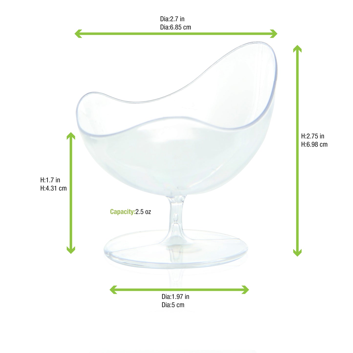 Transparent Waved Cup