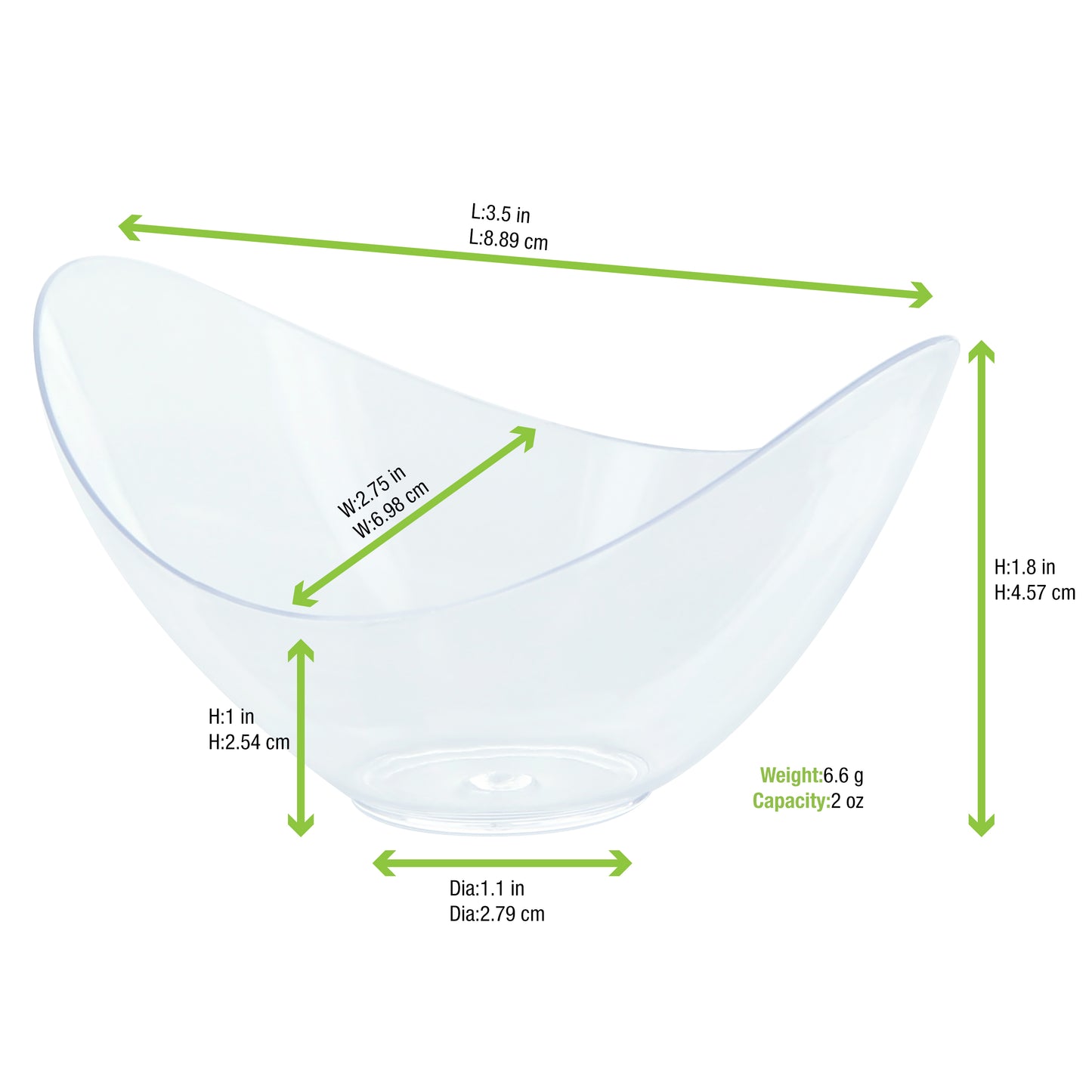 Transparent Mini Tasting Dish