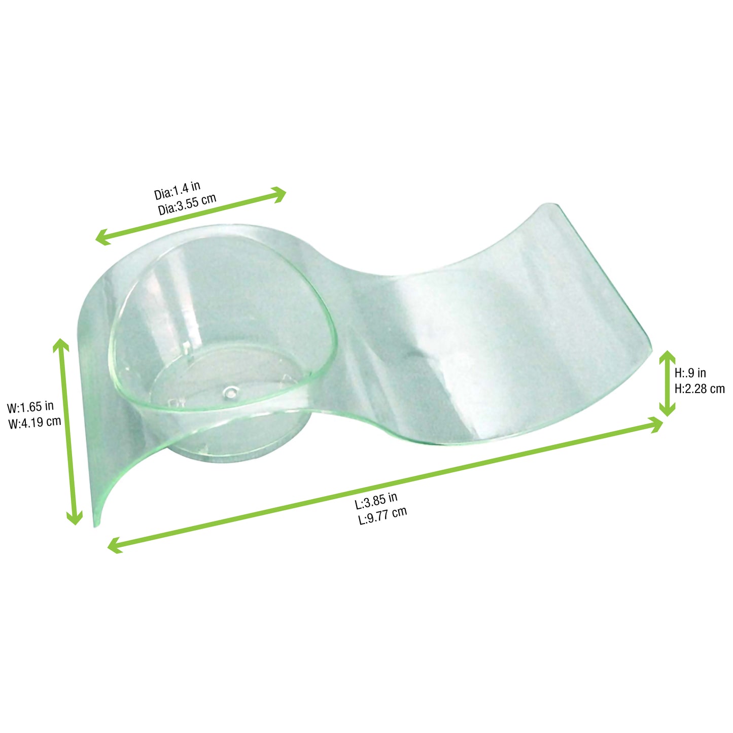 Green Transparent Wave Dish