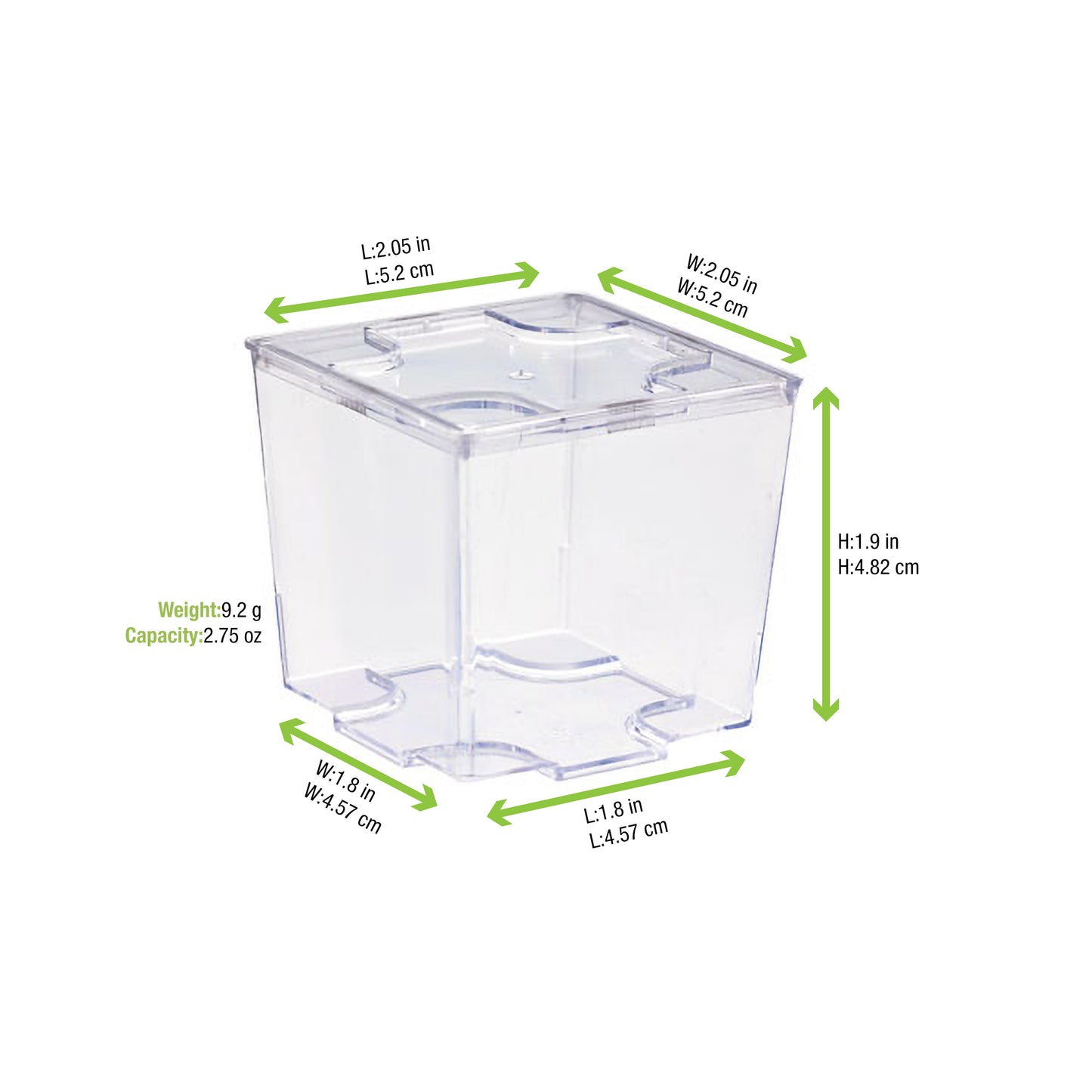Clear Cubic Mini Dish