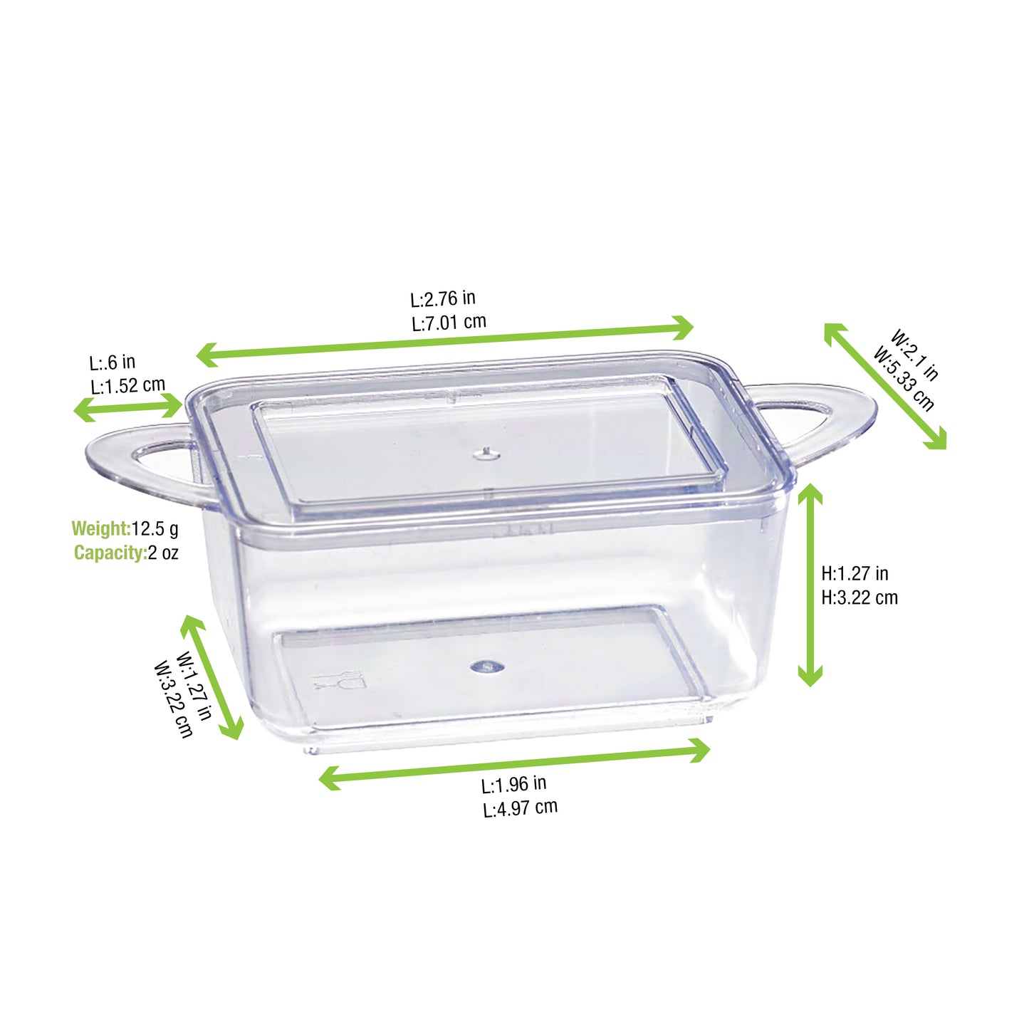 Transparent Casserole Dish with Rigid Lid