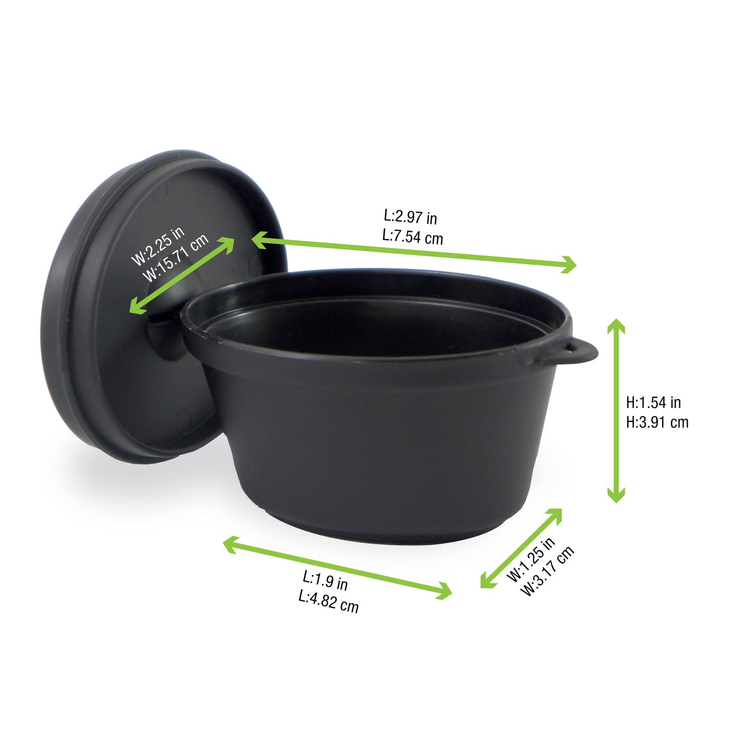 Mini Black Casserole Dish with Lid