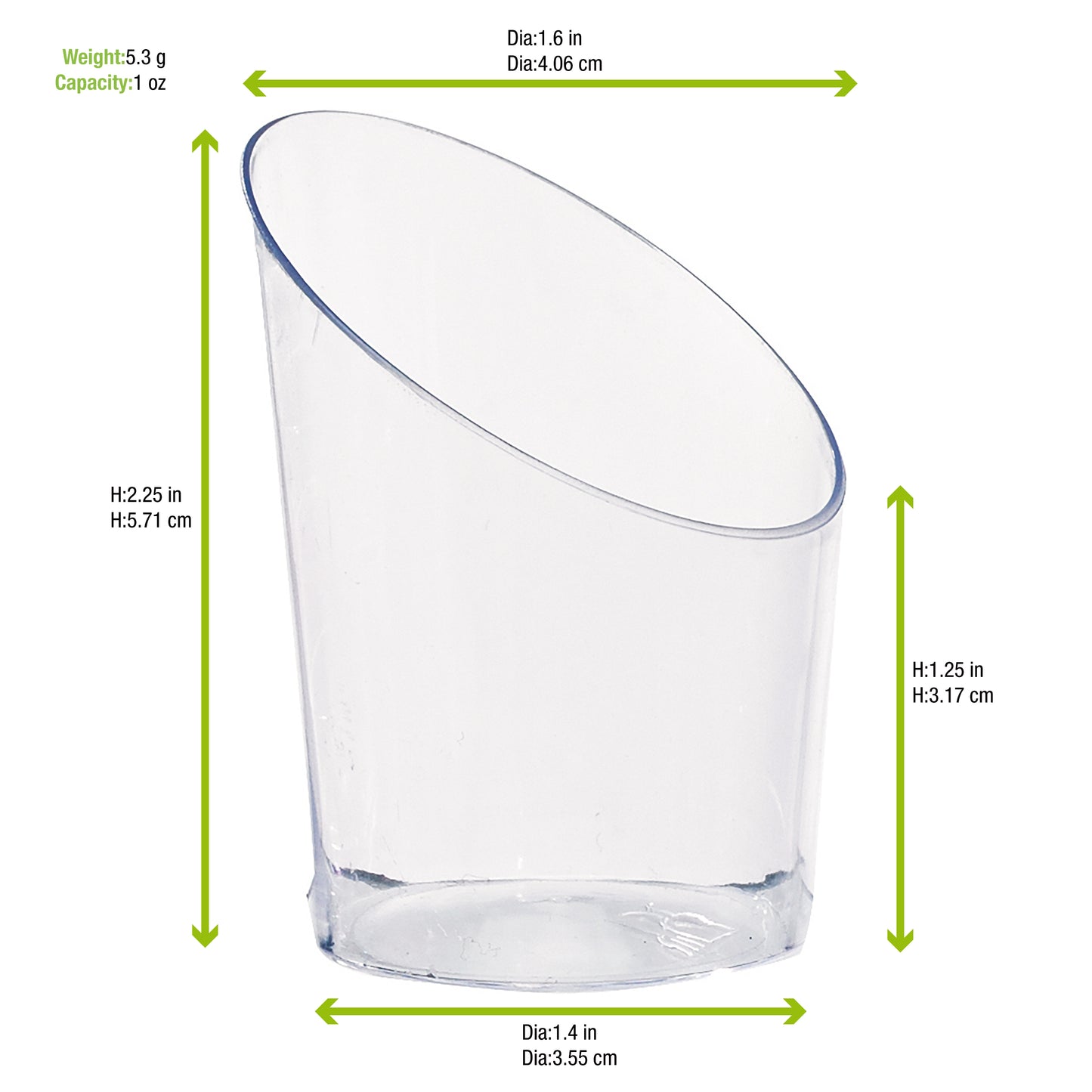 Angle Cut Mini Cup