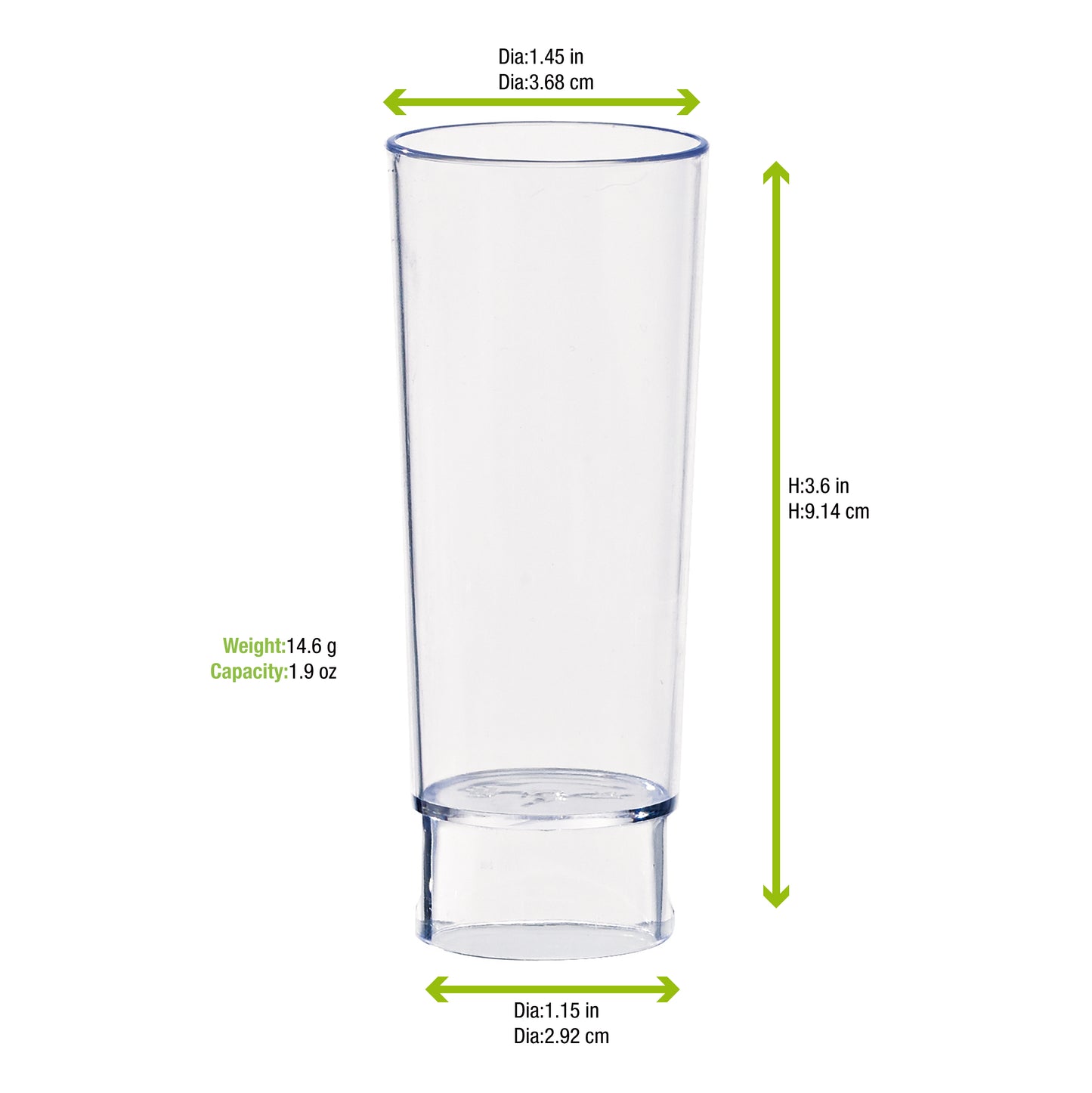 Tall Plastic Shot Glass