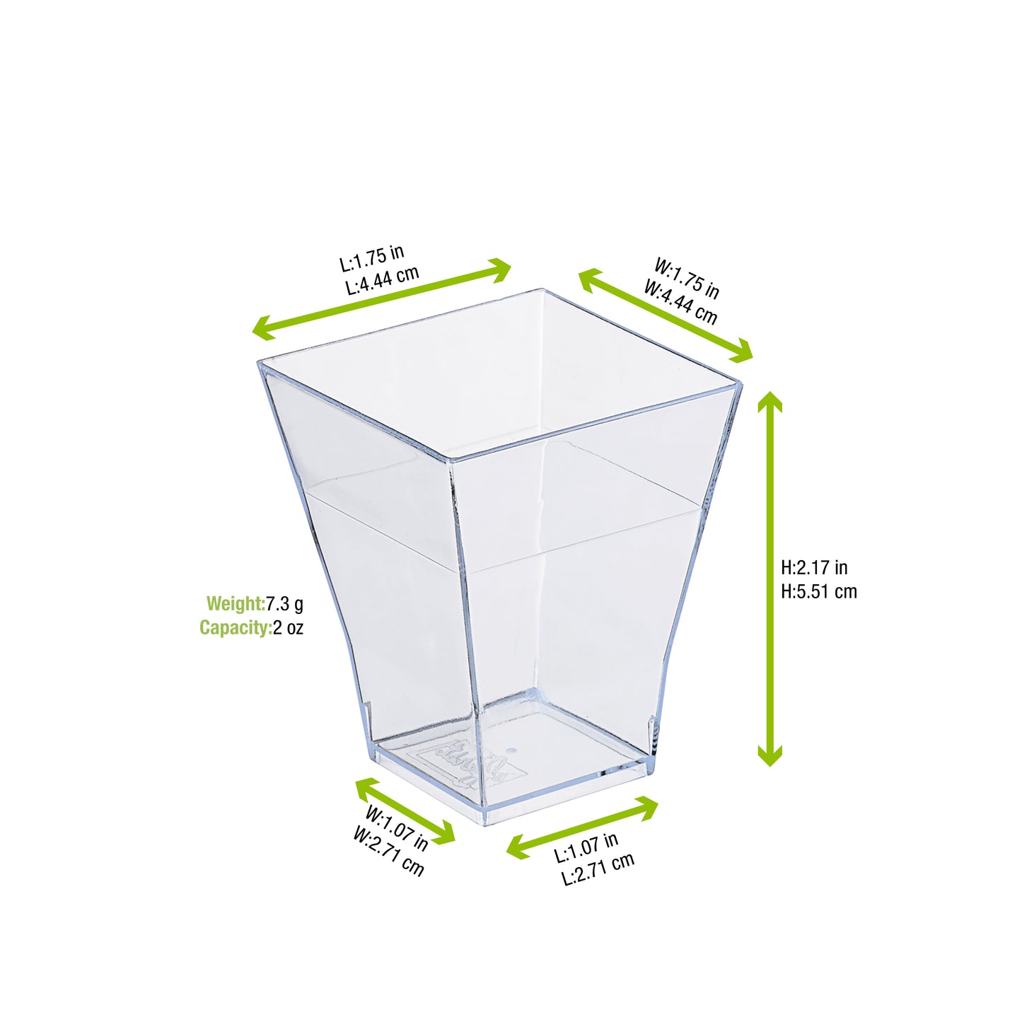 Clear Square Cup