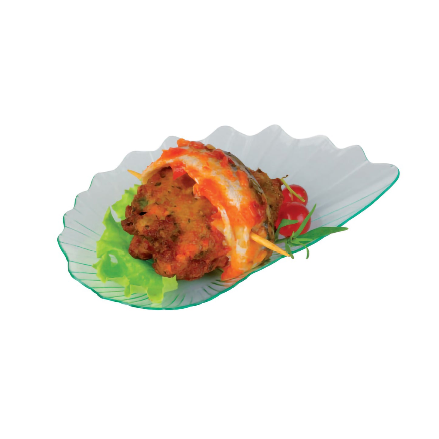 Transparent Green Leaf Dish