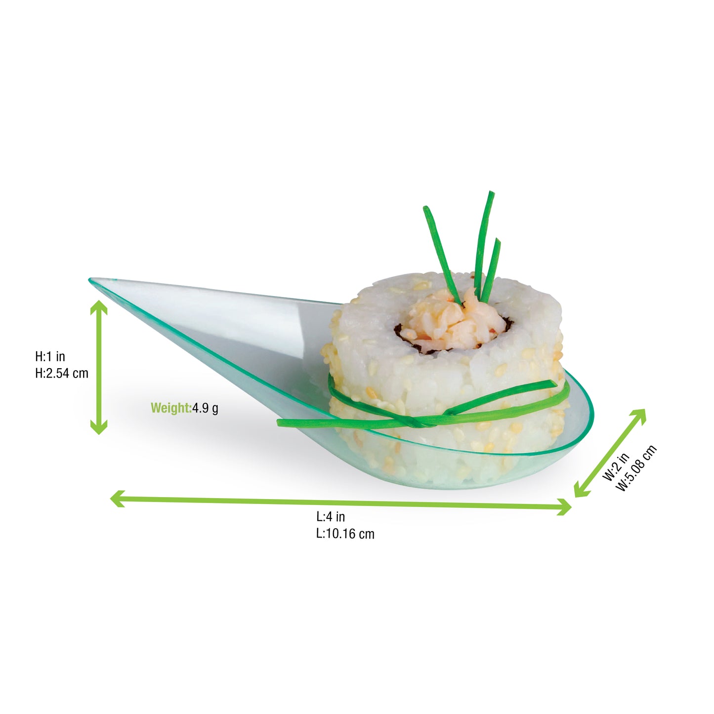 Clear Green Drop Dish