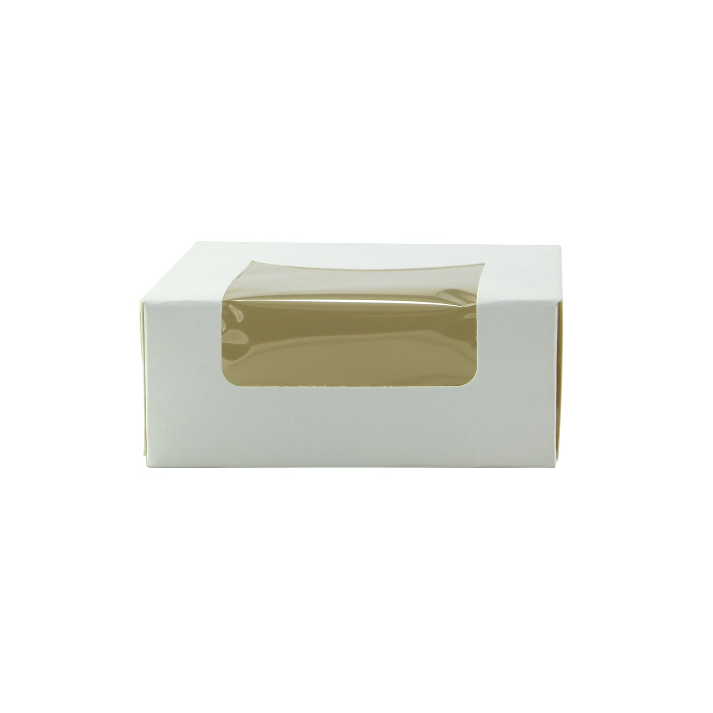 White Pastry Box with PET Window