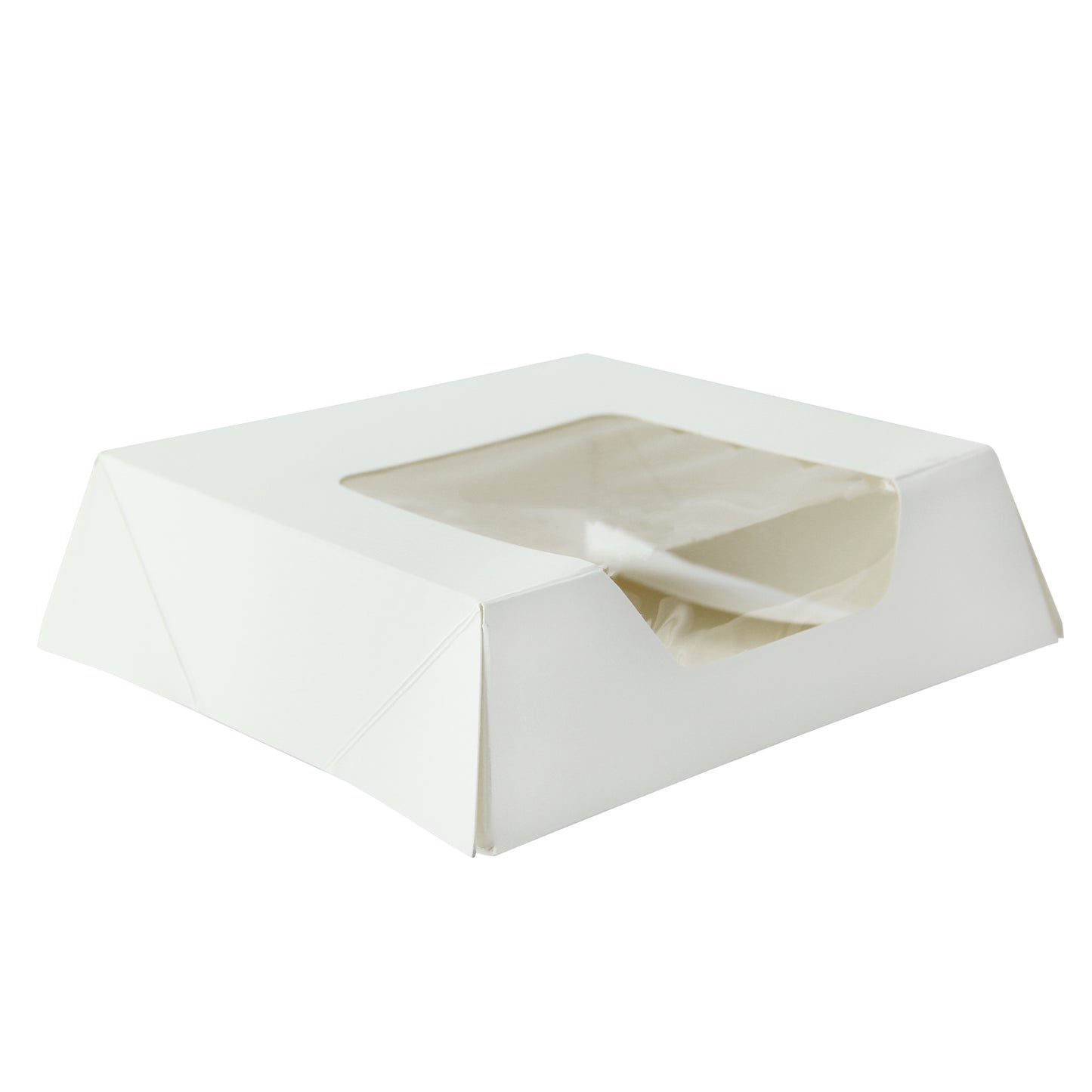 White Pastry Box with PET Window 180/Case