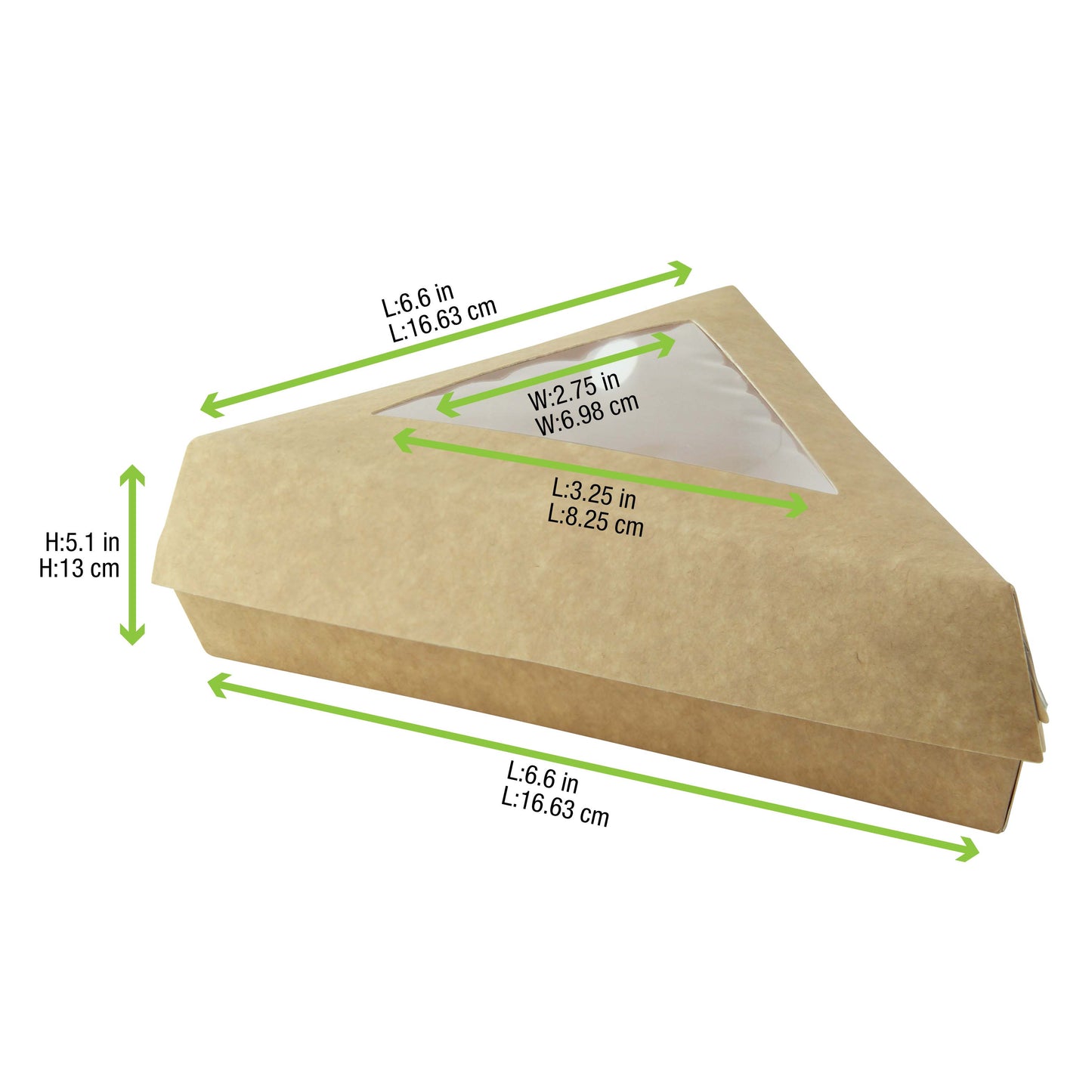 Kraft Slice Box with PE Window Lid