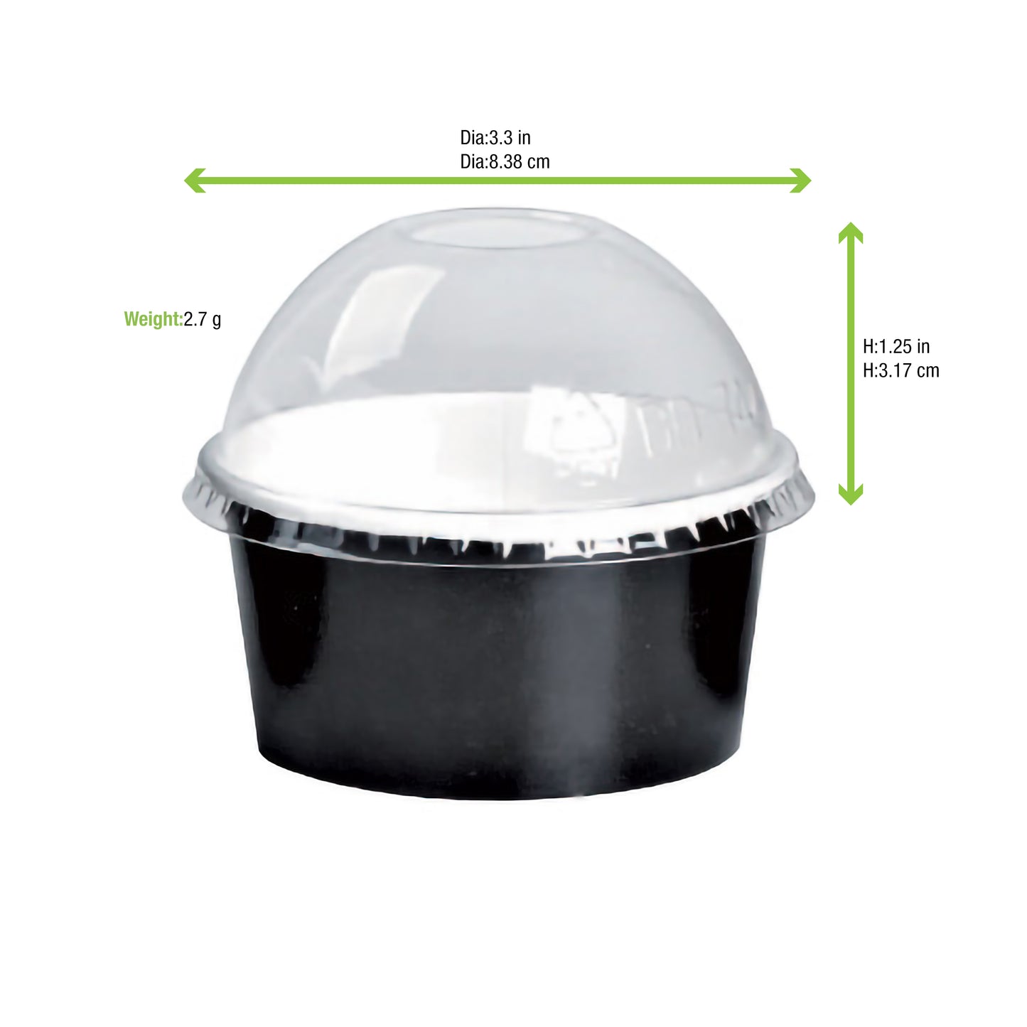 Clear PET Dome Lid for 210POC151N & 210POB151