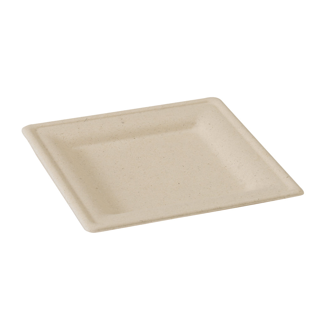 Square Brown Sugarcane Plate