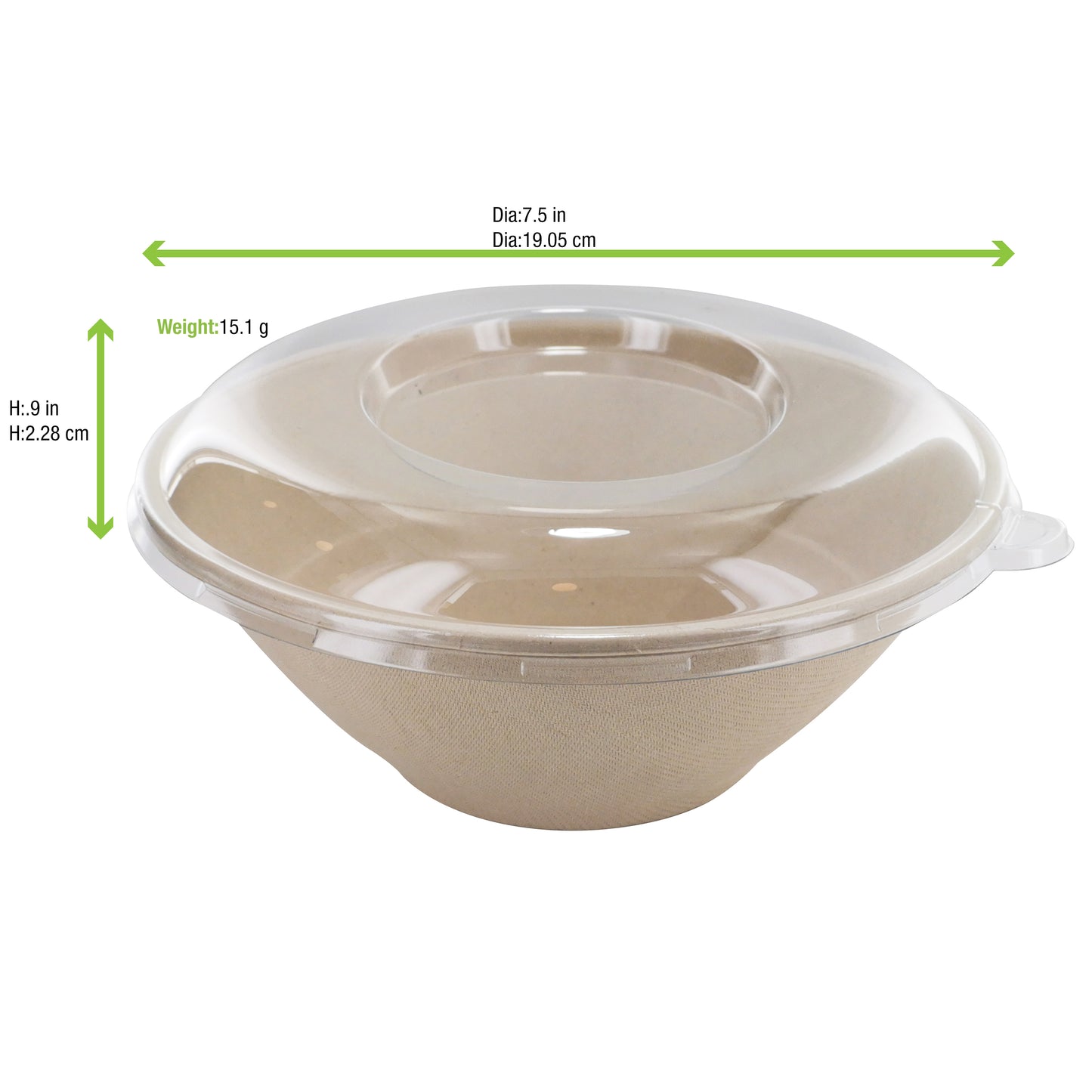 Clear PET round lid for 210APUPK24BR & 210APUPK32BR & 210APUPK40BR