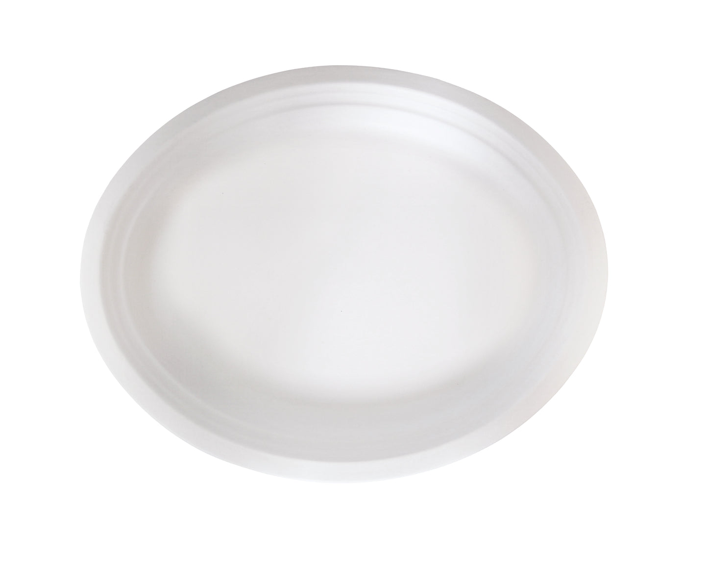 White Oval Sugarcane Plate