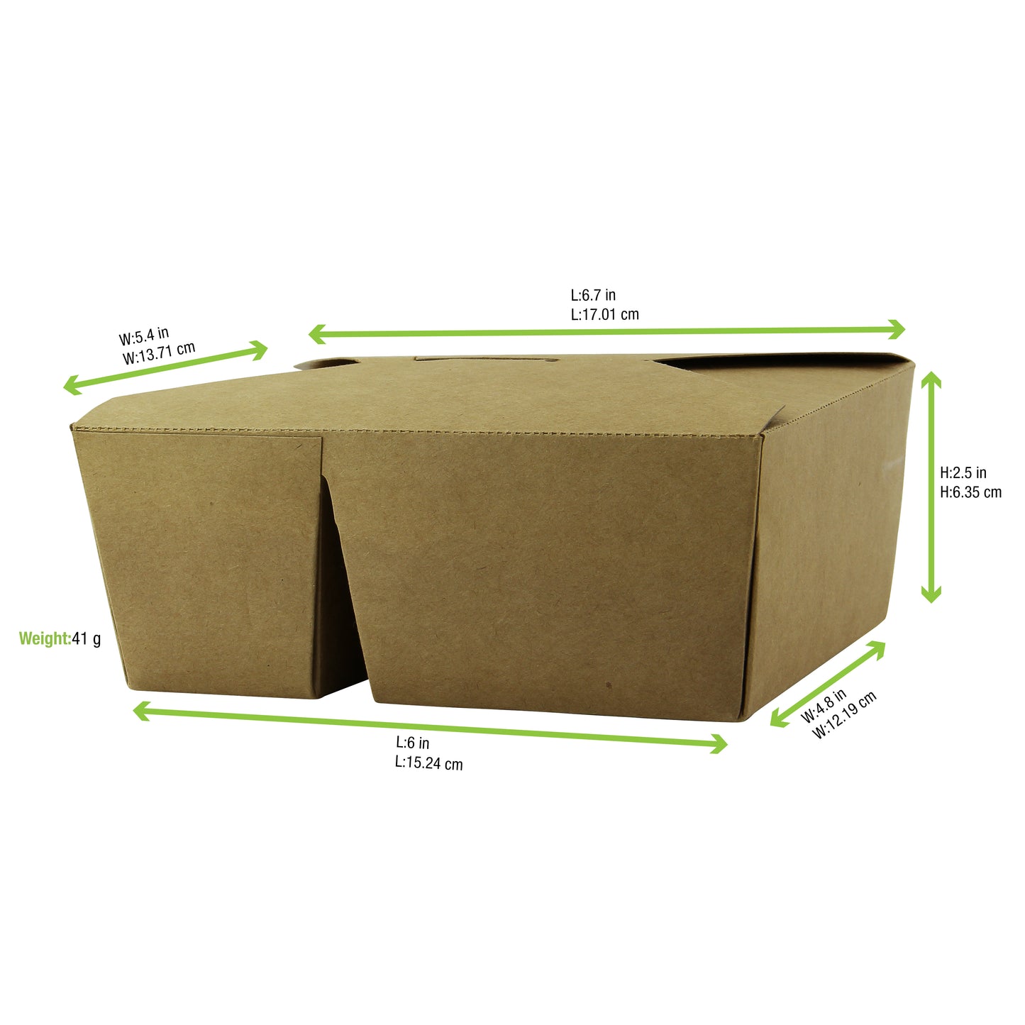 2-Compartment Kraft Cardboard Meal Box