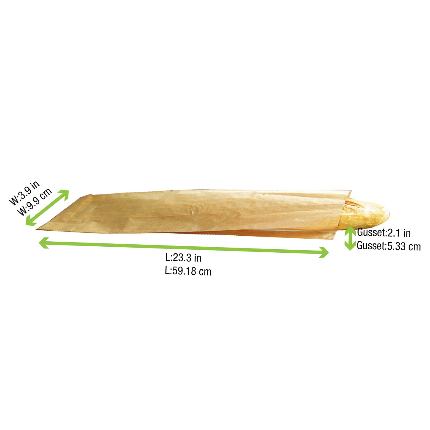 Kraft Brown Bag For Baguette