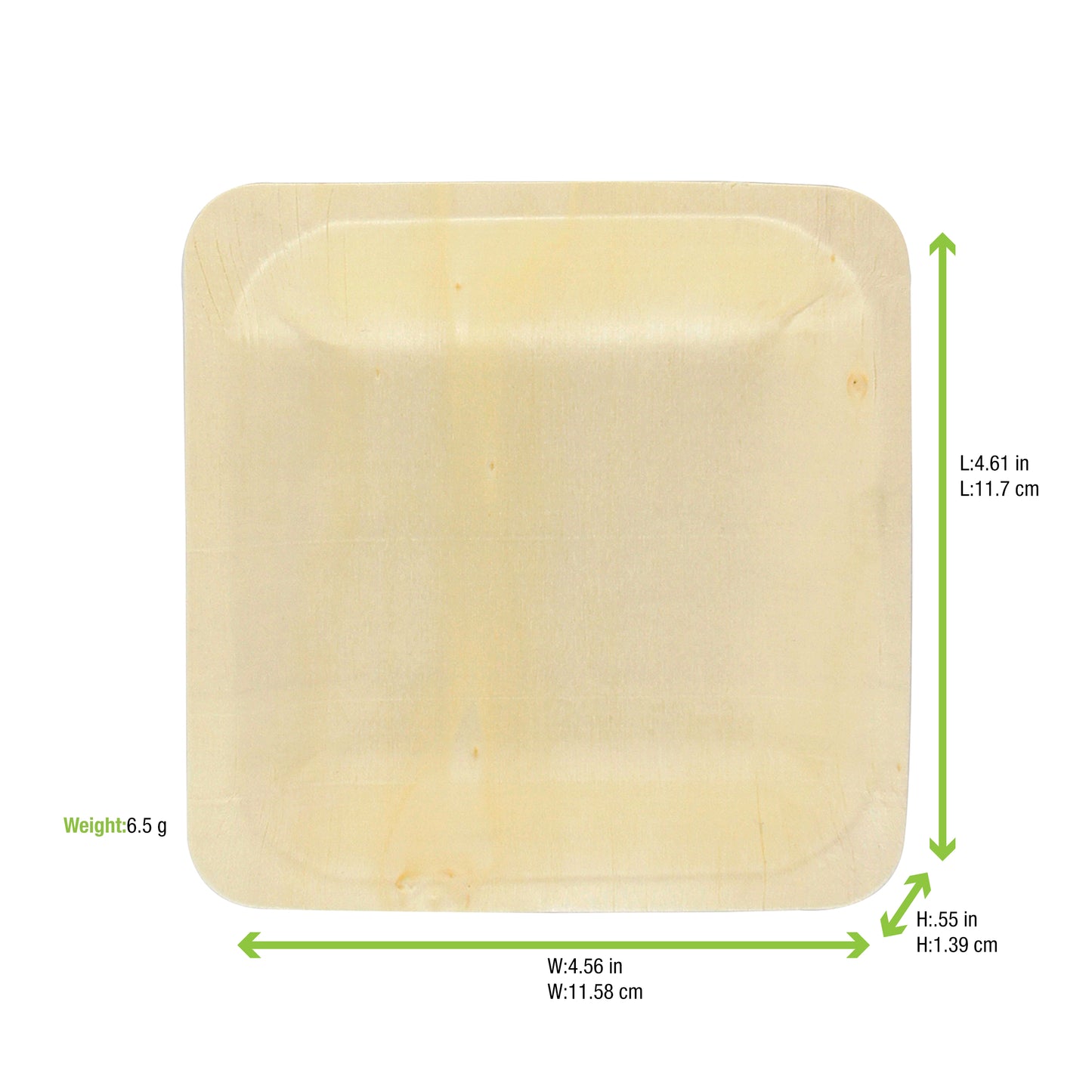 Square Wooden Plate