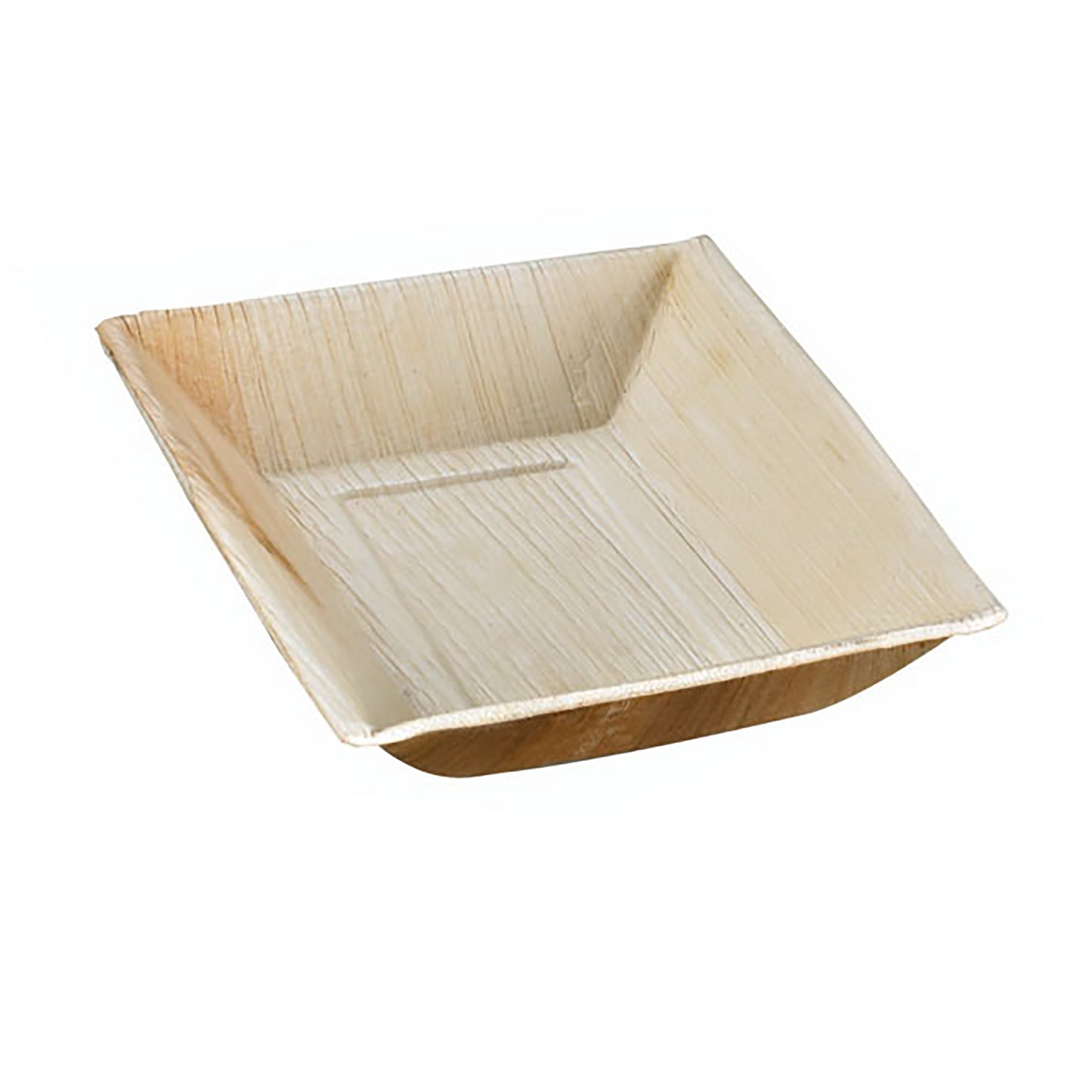 Palm Leaf Plate with Square Corners & Slanted Edges