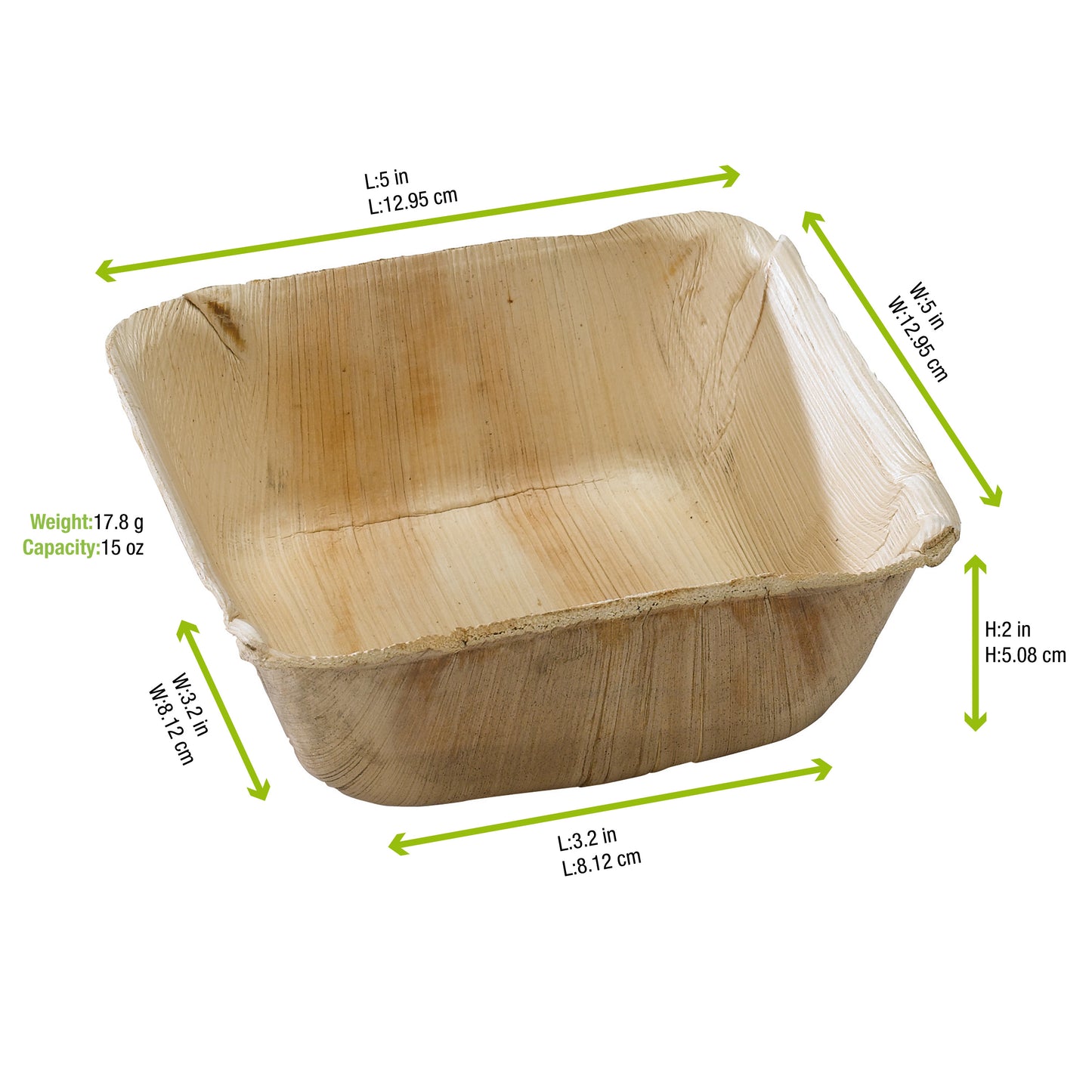 Square Palm Leaf Bowl