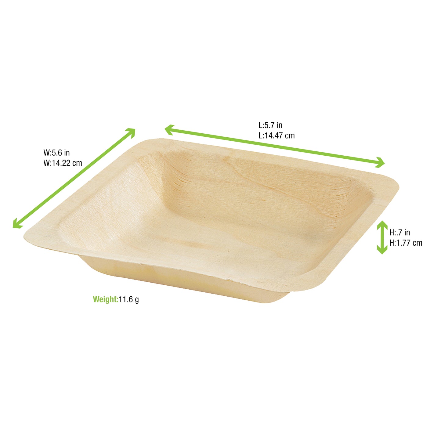 Square Wooden Plate
