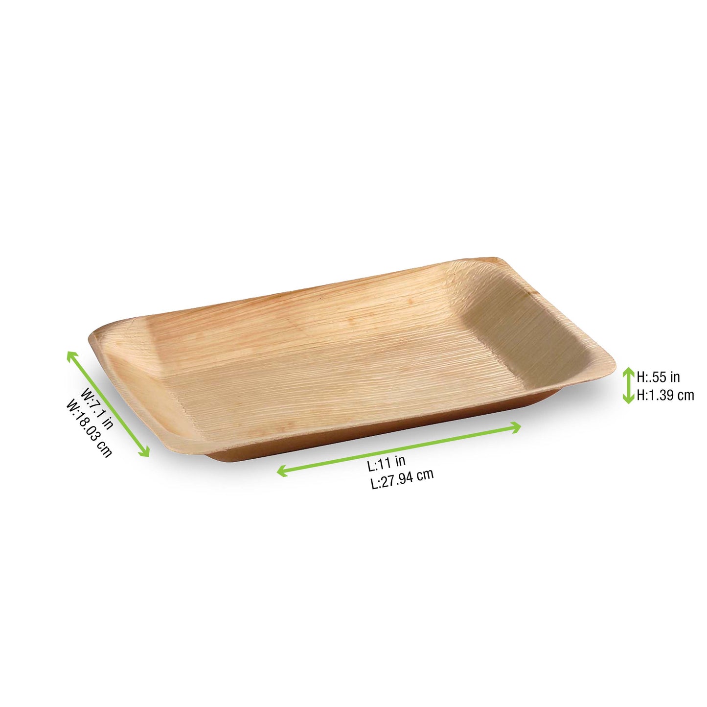 Rectangular Palm Leaf Tray