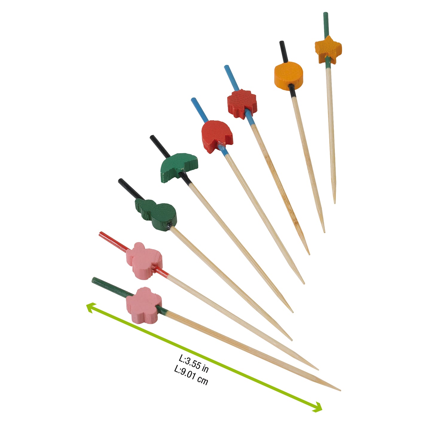 Bamboo Art Skewers (Assorted Colors & Designs)