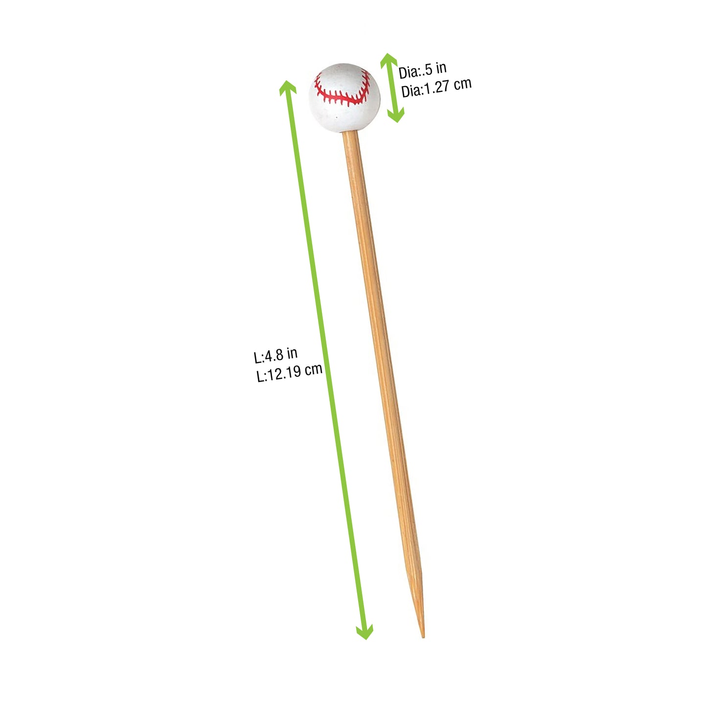 Bamboo Baseball Skewers