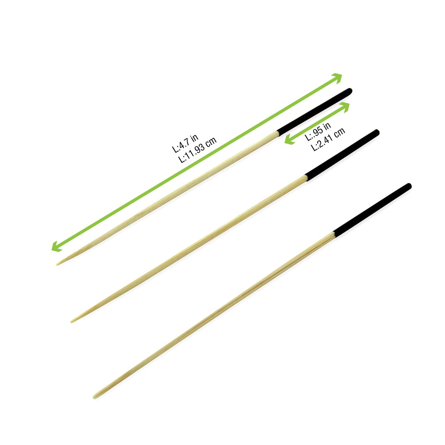 Black End Bamboo Picks